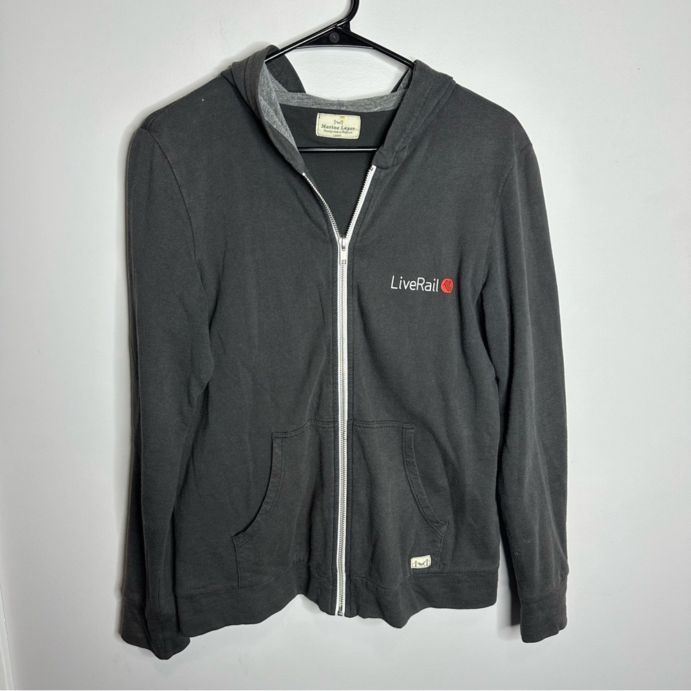 Women’s Marine Layer Size Large Grey Full Zip Hoodie Sweatshirt